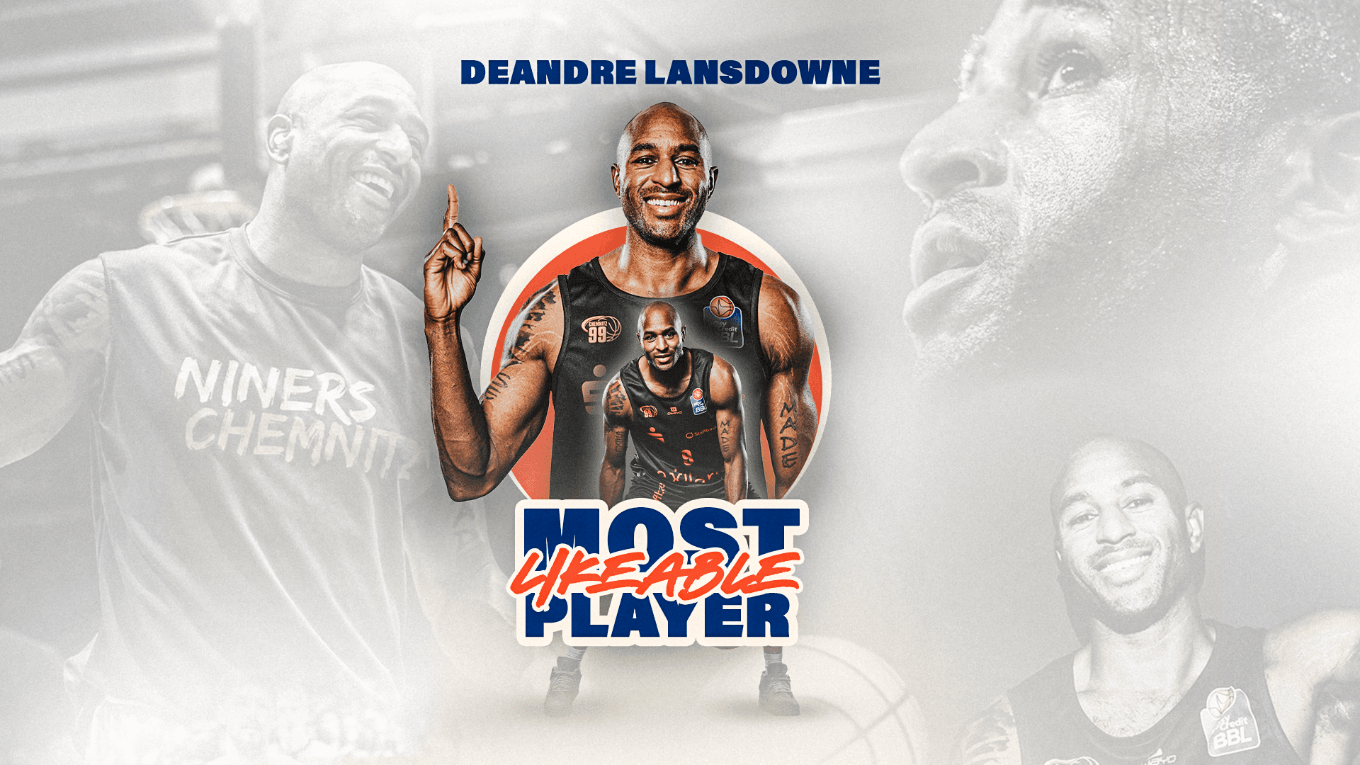 DeAndre Lansdowne ist von den Fans der easyCredit Basketball Bundesliga zum „Most Likeable Player“ der Saison 2023/2024 gewählt worden und erhält somit den diesjährigen „Pascal Roller Award“. Bei einem Online-Voting in der Sommerpause erzielte der Guard der NINERS Chemnitz bei der traditionellen Abstimmung über den beliebtesten Spieler die meisten Stimmen, auf dem zweiten und dritten Platz landeten Vorjahressieger Thomas Klepeisz (ratiopharm ulm) und Zachery Seljaas (FIT/One Würzburg Baskets).