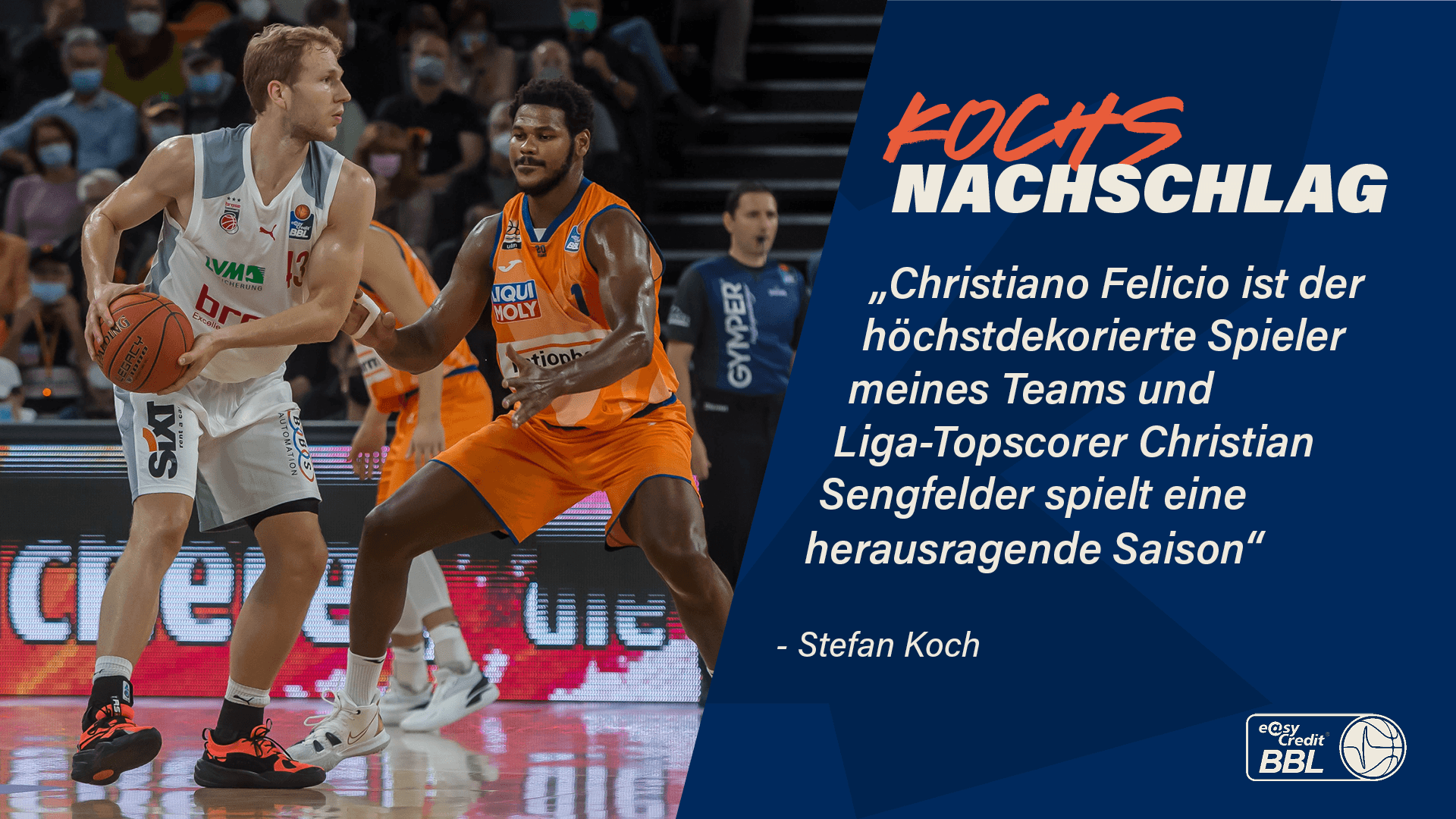 Na klar, die besten Spieler der Liga stehen bei den beiden Euroleague-Vertretern aus Berlin und München unter Vertrag. Die Bayern sind aktuell Tabellenführer, verbuchen nach acht Spieltagen aber schon zwei Niederlagen auf dem Konto. Der amtierende Meister Berlin hat bereits drei Begegnungen verloren, so dass angesichts dieser Bilanzen der Begriff „Dominanz“ unangebracht ist. Aber letztendlich gibt es trotzdem kaum Zweifel, dass in den Playoffs München und Berlin vom Rest der Liga in einer Serie nicht zu schlagen sein dürften.